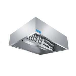 Campana serie cúbica instalación en el centro habitación sin motor y regulador de velocidad - dim. L1200xP1300xH450 mm - Imagen 2