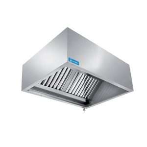 Campana serie cúbica instalación de pared con motor y regulador de velocidad - dim. L1200xP1100xH450 mm - Imagen 2