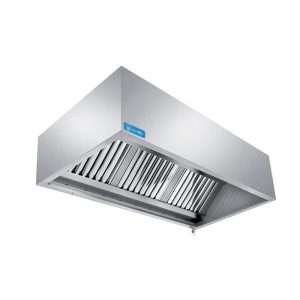 Campana serie cúbica instalación de pared con motor y regulador de velocidad - dim. L1600xP1400xH450 mm - Imagen 2