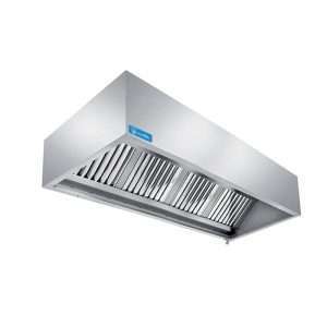 Campana serie cúbica instalación de pared sin motor y regulador de velocidad - dim. L2200xP1100xH450 mm - Imagen 2