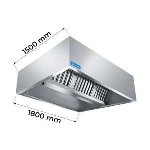 Campana serie cúbica instalación en el centro habitación con motor y regulador de velocidad - dim. L1800xP1500xH450 mm