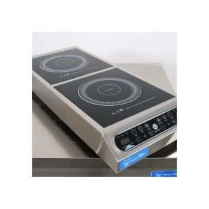 Placa de inducción trifásica de 2 zonas superficie inductiva Ø de 12 a 26 cm - potencia 3500 + 3500 watt - Imagen 3