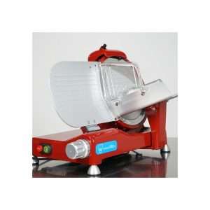 Cortadora de fiambre de gravedad retro monofásica con cuchilla Ø 250 mm - corte útil 220x160h mm - Imagen 2
