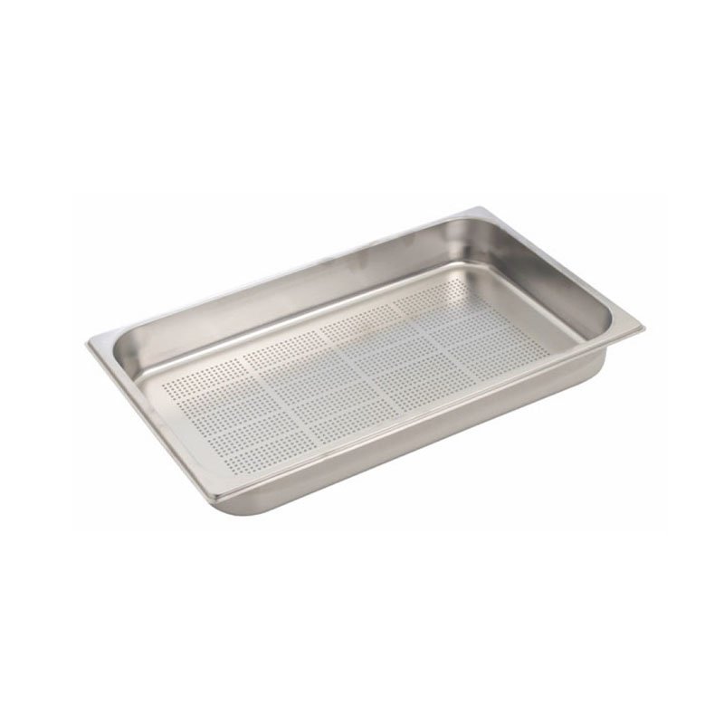 Recipiente de acero inoxidable formato GN 1/3 con fondo perforado - altura 65 mm