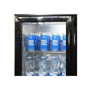 Frigorífico de sobremesa/de barra para bebidas negro con 3 puertas batientes, altura 84 cm - temp. de +2°C a +8°C - Imagen 5