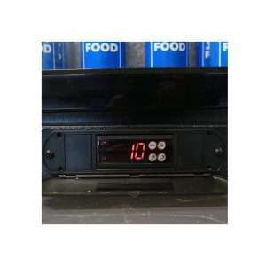 Frigorífico de sobremesa/de barra para bebidas negro con 3 puertas batientes, altura 84 cm - temp. de +2°C a +8°C - Imagen 7