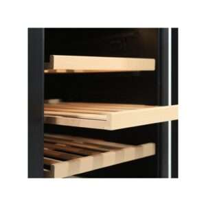 Vinoteca premium doble temperatura de refrigeración ventilada para 28 botellas - estantes de madera - Imagen 9