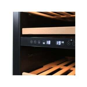 Vinoteca premium doble temperatura de refrigeración ventilada para 28 botellas - estantes de madera - Imagen 7