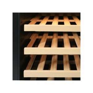 Vinoteca premium mono temperatura de refrigeración ventilada para 28 botellas - estantes de madera - Imagen 6