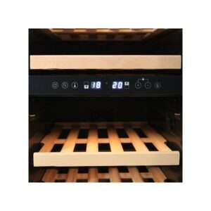 Vinoteca premium doble temperatura de refrigeración ventilada para 28 botellas - estantes de madera - Imagen 2