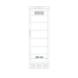 Vinoteca retro de refrigeración estática con agitador para 126 botellas - revestimiento de fresno negro - Imagen 7
