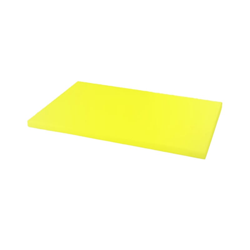 Tabla de cortar de polietileno alimentario amarillo dimensiones L50xP30xH2 cm