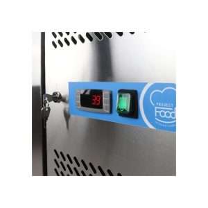 Mesa refrigerada con n° 4 puertas con peto trasero temp. de -18°C a -22°C - prof. 60 cm - Imagen 5