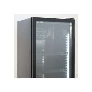 Vitrina refrigerada para bebidas de 380 lt premium negra con temperatura de 0°C a +10°C - Imagen 3