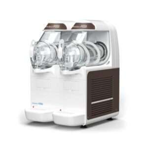 Máquina para sorbetes y granizados mecánica de dos cubas de 6 litros