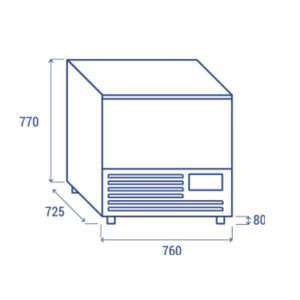 Abatidor de temperatura para 5 bandejas GN 1/1 o EN 60x40 (15 kg +90° > +3° | 10 kg +90° > -18°) - Imagen 3