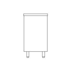 Mueble para máquina café de acero inoxidable con top sin peto trasero con cajón batiente de filtro y cajón de servicio L1200xP600xH1100 mm - Imagen 6