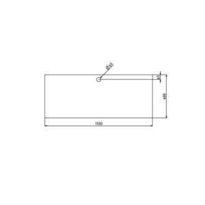 Mueble para máquina café de acero inoxidable con top sin peto trasero con cajón batiente de filtro y cajón de servicio L1500xP600xH1100 mm - Imagen 3