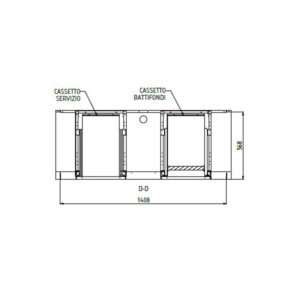 Mueble para máquina café de acero inoxidable con top sin peto trasero con cajón batiente de filtro y cajón de servicio L1500xP600xH1100 mm - Imagen 4