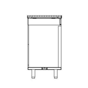 Mueble para máquina café de acero inoxidable con top sin peto trasero con cajón batiente de filtro y cajón de servicio L1500xP700xH1100 mm - Imagen 6