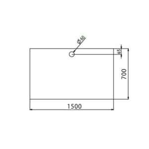 Mueble para máquina café de acero inoxidable con top con peto trasero con cajón batiente de filtro y cajón de servicio L1500xP700xH1100 mm - Imagen 2