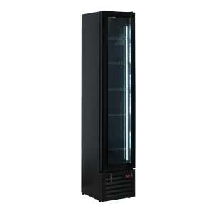 Vitrina refrigerada para bebidas slim de 160 lt premium negra temperatura de 0°C a +10°C - Imagen 2