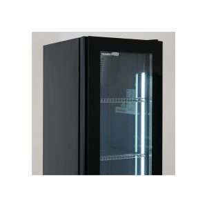 Vitrina refrigerada para bebidas slim de 160 lt premium negra temperatura de 0°C a +10°C - Imagen 3