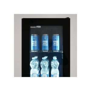 Vitrina refrigerada para bebidas slim de 160 lt premium negra temperatura de 0°C a +10°C - Imagen 8
