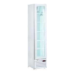 Vitrina refrigerada para bebidas slim de 160 lt premium blanca temperatura de 0°C a +10°C - Imagen 2