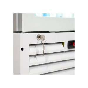 Vitrina refrigerada para bebidas slim de 160 lt premium blanca temperatura de 0°C a +10°C - Imagen 7