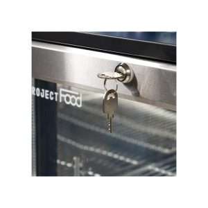 Frigorífico de sobremesa/de barra para bebidas inox con 1 puerta batiente, altura 90 cm - temp. de 0°C a +10°C - Imagen 6