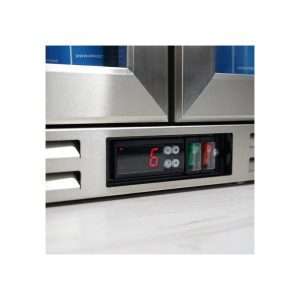 Frigorífico de sobremesa/de barra para bebidas inox con 2 puertas batientes, altura 90 cm - temp. de 0°C a +10°C - Imagen 12