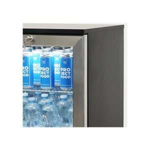 Frigorífico de sobremesa/de barra para bebidas inox con 1 puerta batiente, altura 84 cm - temp. de 0°C a +10°C - Imagen 4