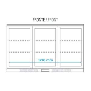 Frigorífico de sobremesa/de barra para bebidas inox con 3 puertas batientes, altura 84 cm - temp. de 0°C a +10°C - Imagen 16