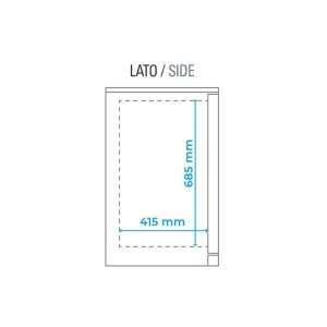 Frigorífico de sobremesa/de barra para bebidas inox con 3 puertas batientes, altura 84 cm - temp. de 0°C a +10°C - Imagen 17