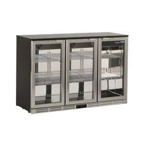 Frigorífico de sobremesa/de barra para bebidas inox con 3 puertas batientes, altura 84 cm - temp. de 0°C a +10°C - Imagen 3