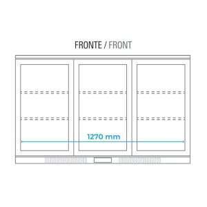 Frigorífico de sobremesa/de barra para bebidas inox con 3 puertas batientes, altura 90 cm - temp. de 0°C a +10°C - Imagen 16