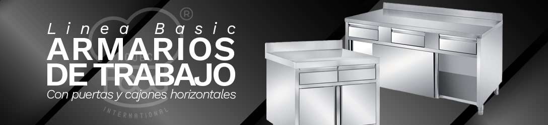 MESAS CON PUERTAS Y CAJONES HORIZONTALES