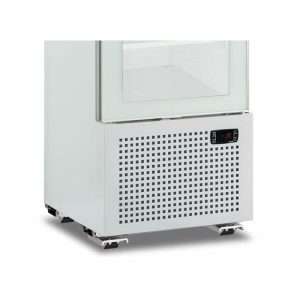 Vitrina expositiva estática blanca con puerta de vidrio y 7 estantes temp. de -18°C a -24°C - capacidad 168 lt - Imagen 4