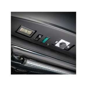 Vitrina expositiva estática negra con agitador con puerta de vidrio y 7 estantes temp. de -15°C a -20°C - capacidad 300 lt - Imagen 2