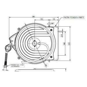 Grupo ducha enrollable longitud 10 metros completo de ducha y carenado de acero inoxidable AISI 304 - Imagen 2