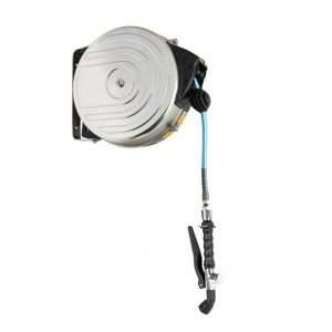 Grupo ducha enrollable longitud 15 metros completo de ducha y carenado de acero inoxidable AISI 304