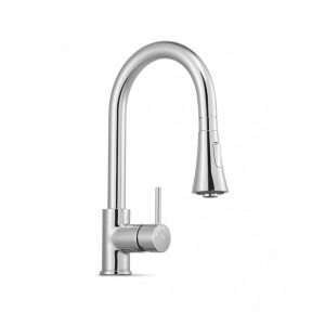 Grifo monomando H 37 cm con palanca de plástico giratoria y caño extraíble