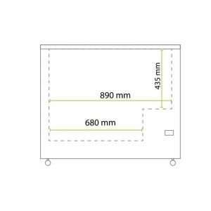 Arcón congelador con puertas de vidrio temp. de -13°C a -23°C - capacidad 303 lt - Imagen 3