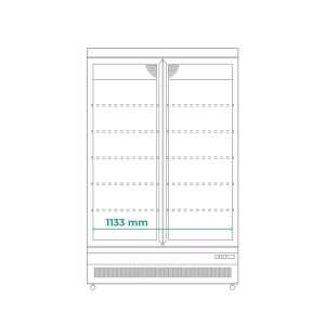 Refrigerador mural negro no frost L 125 cm con puerta batiente y temp. de -18°C a -22°C - serie MR - Imagen 7