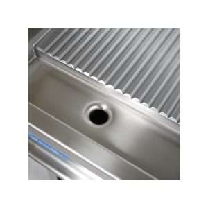 Fry-Top profesional de sobremesa eléctrico con plancha individual rayada - Imagen 2