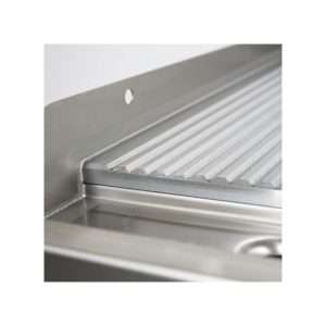 Fry-Top profesional de sobremesa eléctrico con plancha individual rayada - Imagen 3