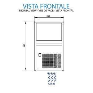 Máquina de hielo cubitos llenos con producción de 24 kg/24h - Imagen 10