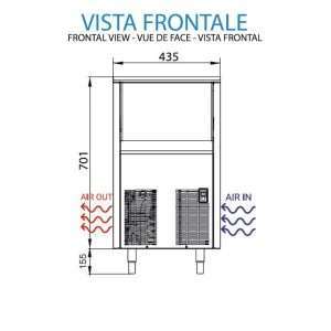 Máquina de hielo cubitos llenos con producción de 37 kg/24h - Imagen 11