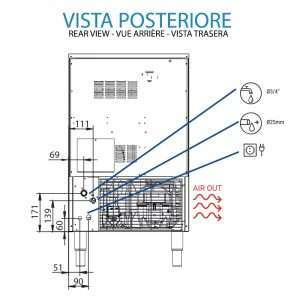 Máquina de hielo cubitos medio dado con producción de 45 kg/24h - refrigeración por aire - Imagen 6